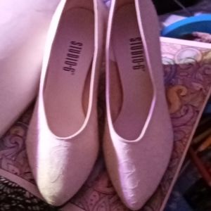 women's wedding high heels Bridesmaid shoes Lace /White